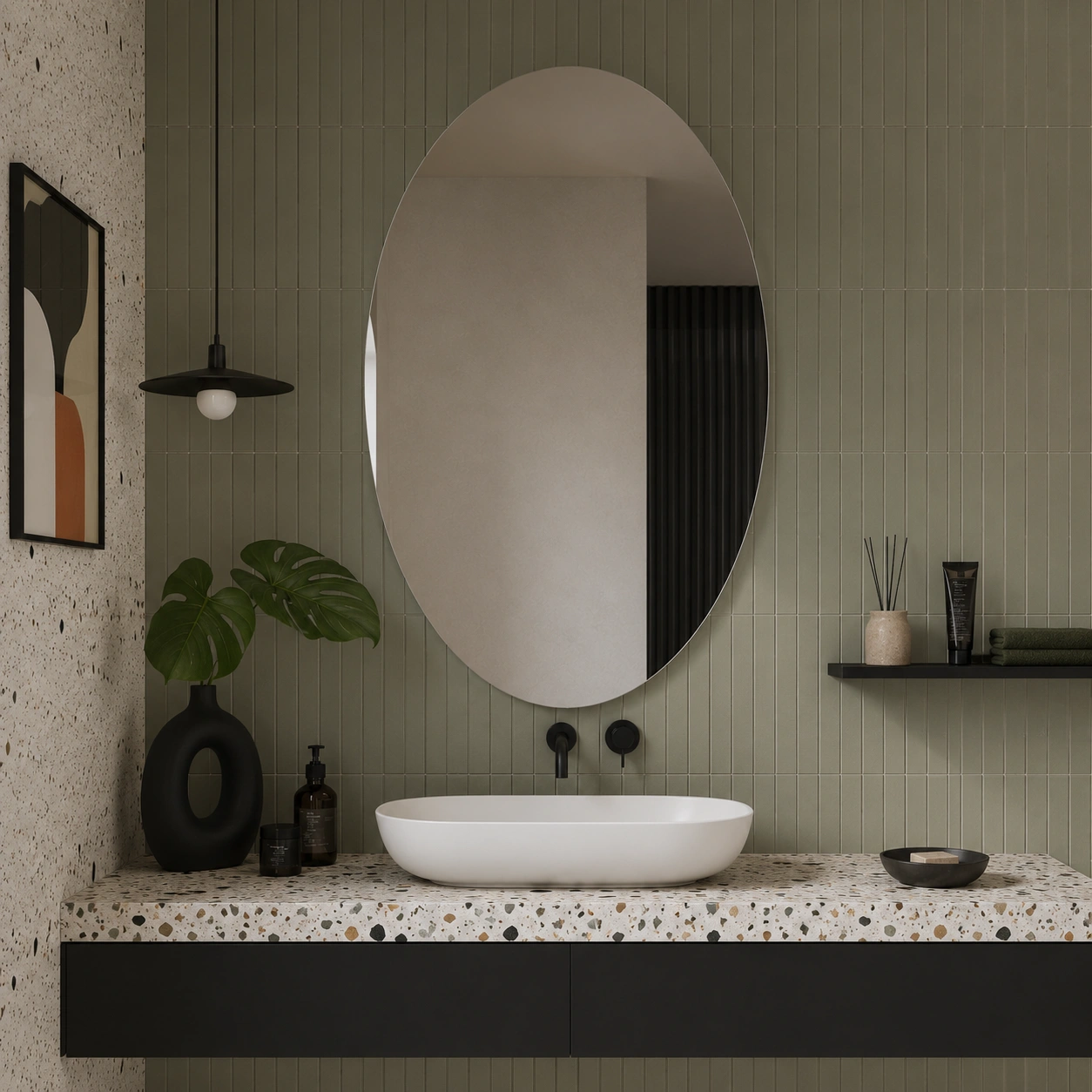 Oval Mirror without LED Lighting