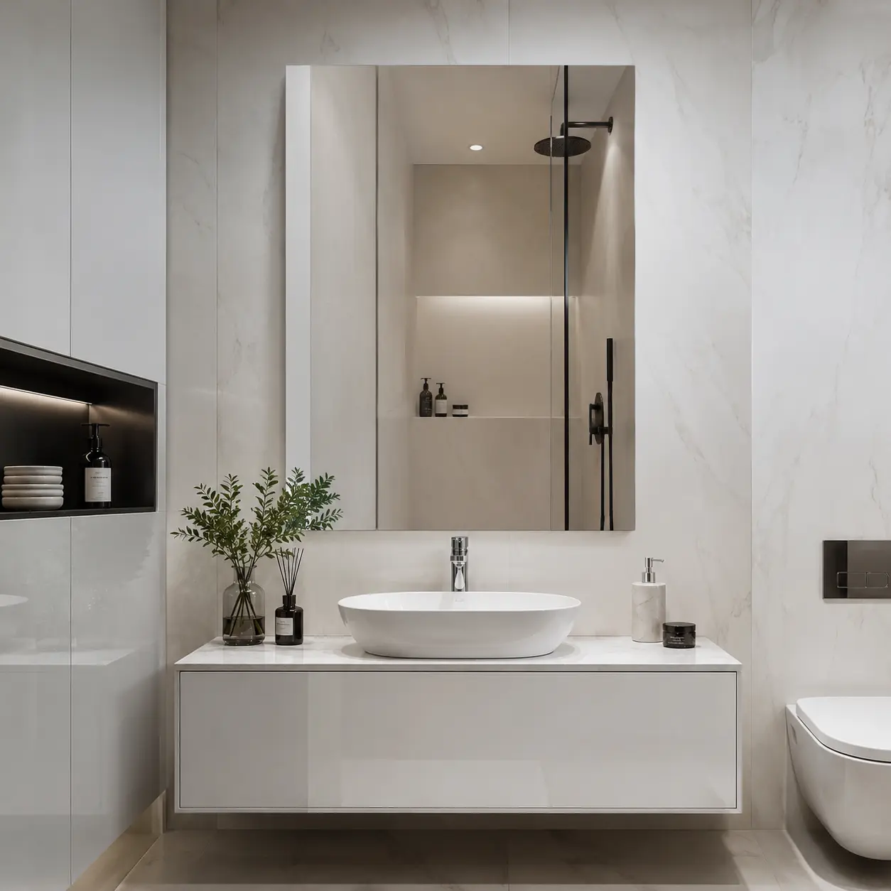 Rectangular Mirror without LED Lighting